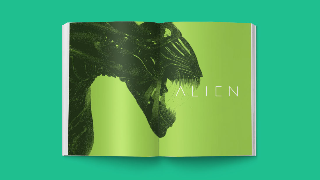 Alien - Desenho Editorial - Projeto gráfico de Alien
